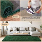 Mugorn Area Rugs 9x12 Living Room, Large Fluffy Dark Green Area Rugs - Image 5