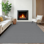 EARTHALL Washable Area Rugs 6x9 Ft Non Slip Living Room Rugs Cotton Rubber by EARTHALL
