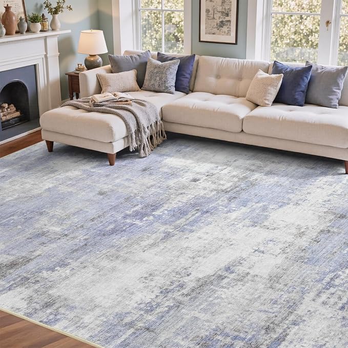 5x7 Ft Area Rugs for Living Room, Soft Non-Slip Washable Rugs Modern Abstract - Image 3