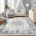 CAPALOCA Machine Washable Rugs Nursery Rug 6x9 Cute Girl Non Slip Low Pile - Image 3