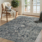 Rugxara 3x5 Rug for Entryway Bedroom, Vintage Retro Boho Throw Rug, Non Slip & by Rugxara