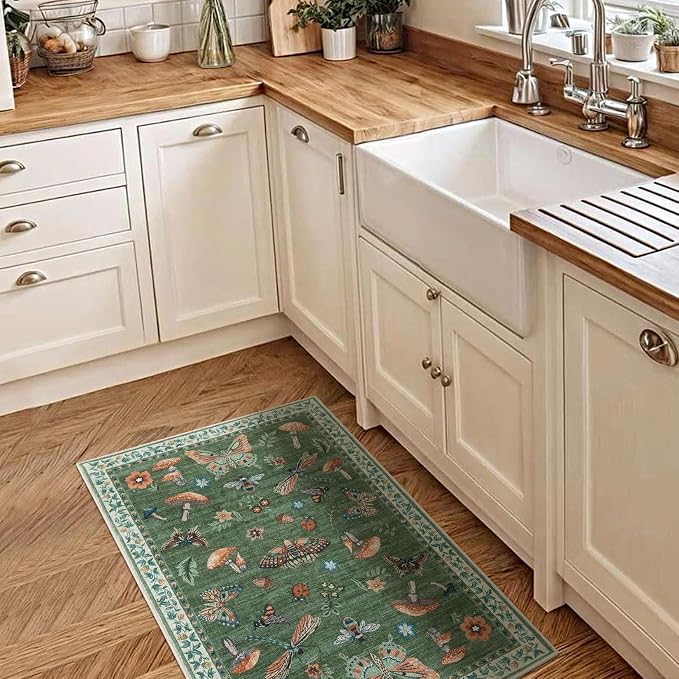 Mushroom Small Rug 2x3 Washable Door Mat Indoor Rugs - Image 2