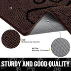 Smiry Dog Door Mat for Muddy Paws, Absorbent Dirt Trapper Non Slip Quick Dry - Image 3