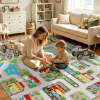 Capslpad Tan Car Road Kid Rug Carpet Playmat - Image 6