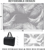 Pauwer Outdoor Rug, Leaf Grey, Reversible, Waterproof, Polypropylene, - Image 2