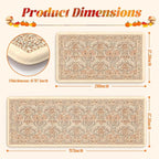 Collive Kitchen Mats Cushioned Anti Fatigue, Fall Vintage Floral Kitchen Rug - Image 2