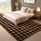 Ophanie 8x10 Black & Beige Diamond Checkered Rugs - Image 3