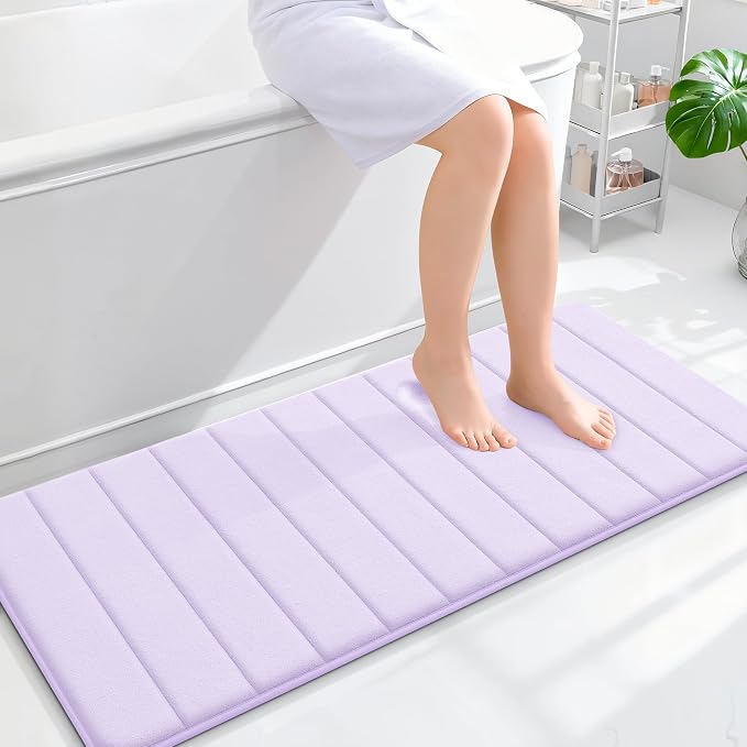 OLANLY Memory Foam Long Bathroom Rugs Runner 47x20, Super Soft Absorbent Bath by OLANLY