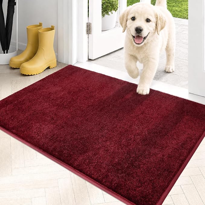 PURRUGS Dirt Trapping Door Mat 20" x 31.5", Non-Slip Machine Washable Entryway by PURRUGS