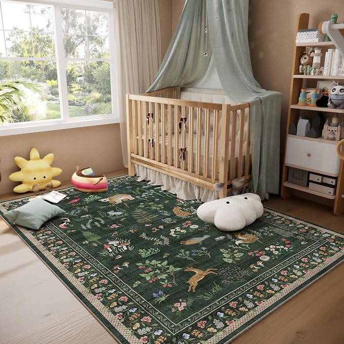 Machine Washable Rugs for Living Room: 5x7 Area Rugs for Bedroom Vintage Rugs - Image 6