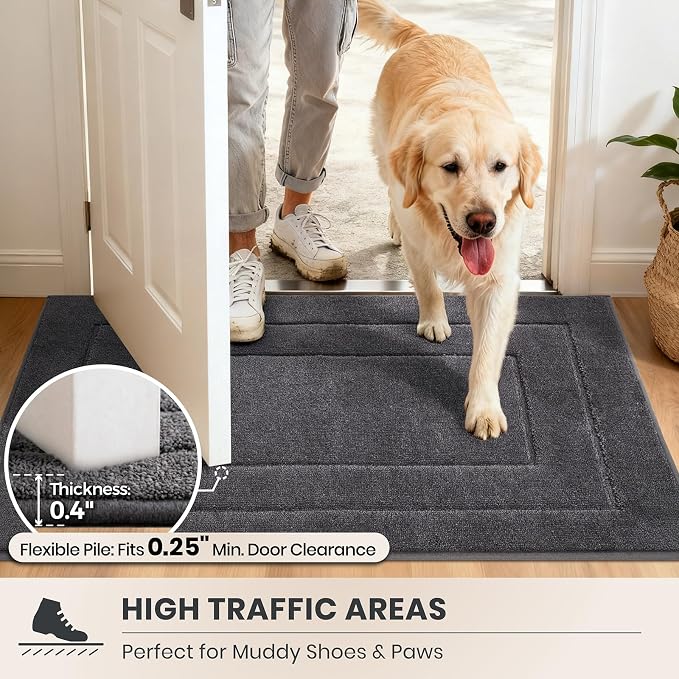 PURRUGS Dirt Trapping Door Mat 34" x 59", Non-Slip/Skid Machine Washable - Image 6