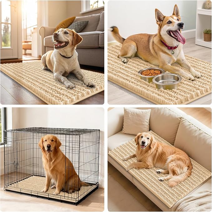 Smiry Dog Door Mat for Muddy Paws 59x20, Absorbent Dirt Trapper, Non-Slip - Image 7