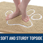 OLANLY Dog Door Mat for Muddy Paws 70x46, Paw Print Design, Absorbs Moisture - Image 4