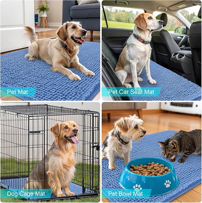 OLANLY Dog Door Mat for Muddy Paws 32x20, Absorbs Moisture and Dirt, Absorbent - Image 6