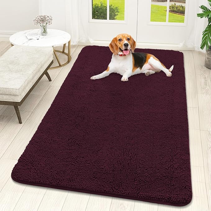 OLANLY Dog Door Mat for Muddy Paws 59x32, Absorbs Moisture and Dirt, Absorbent by OLANLY