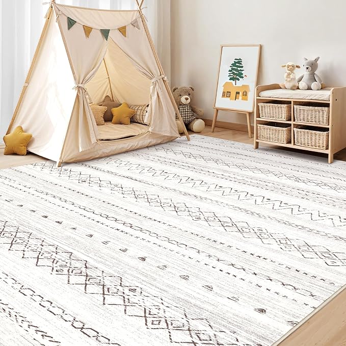 cotiled 7x9 Area Rugs Living Room Rug: Washable Boho Rugs - Image 8