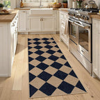 Lahome Colette Checkered Easy Jute Runner Rug, 2x6 Kitchen Mats - Image 8