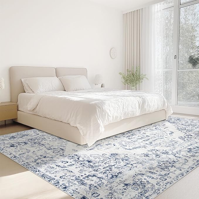 6x9 Area Rugs for Living Room: Washable Rug Vintage Large Rugs Soft Non Slip - Image 3