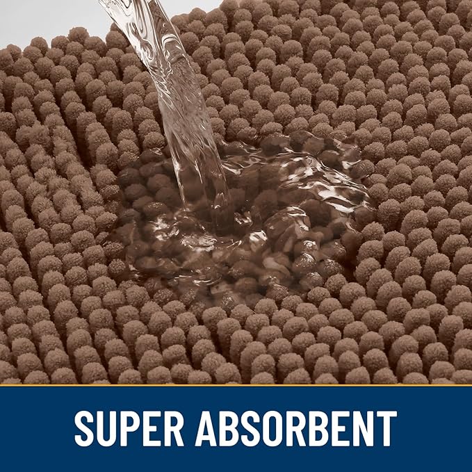 Smiry Dog Door Mat for Muddy Paws 24x16, Absorbent Dirt Trapper, Non-Slip - Image 4