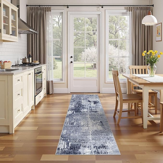 DMOYEST Washable Runner Rug for Hallway: 2x6 Neutral Modern Abstract Low Pile - Image 5
