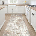 Runner Rug Kitchen Washable Rugs: 2x5 Non-Slip Abstract Soft Modern Stain by LOONGRUG