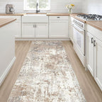Runner Rug Kitchen Washable Rugs: 2x5 Non-Slip Abstract Soft Modern Stain by LOONGRUG