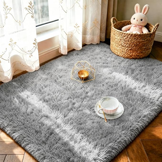 LOCHAS Ultra Soft Indoor Modern Area Rugs Fluffy Living Room Carpets by LOCHAS