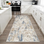 3x6 Washable Non-Slip Kitchen Runner Rug – Modern Abstract Wide Floor Carpet - Image 3