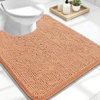OLANLY Toilet Rugs U-Shaped 24x20, Extra Soft Absorbent Chenille Contour by OLANLY