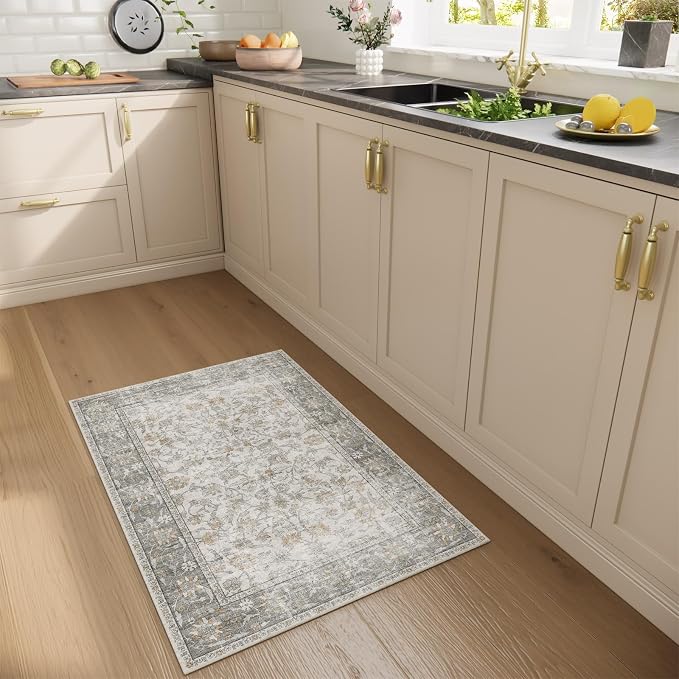 Washable Entryway Small Area Rugs: Door Mat Indoor Entrance 2x3 Boho Rug Stain - Image 5