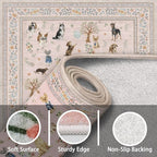 Pink Floral Dog Rug Runner, 2x4 Washable Kitchen Mat Ultra-Thin Soft, Non-Slip - Image 7