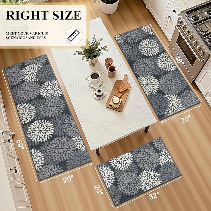 Ileading Boho Kitchen Rugs Sets 3 Piece - Image 2