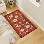 DUKINO 2x4 Rug for Entryway, Washable Kitchen Floral Runner Rug - Image 3