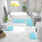 OLANLY Bathroom Runner Rugs 47x24, Soft Absorbent Chenille Bath Rugs, Rubber - Image 8