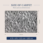 YIHOUSE 4x6 Ft Zebra Area Rugs, Abstract Modern Black and White Washable Rug - Image 2