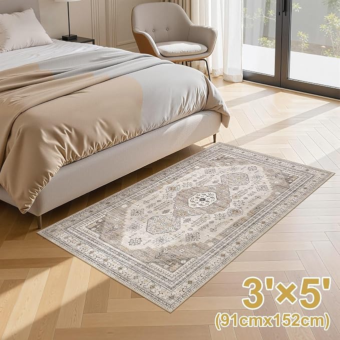 3x5 Washable Area Rug, Large Rugs - Image 4