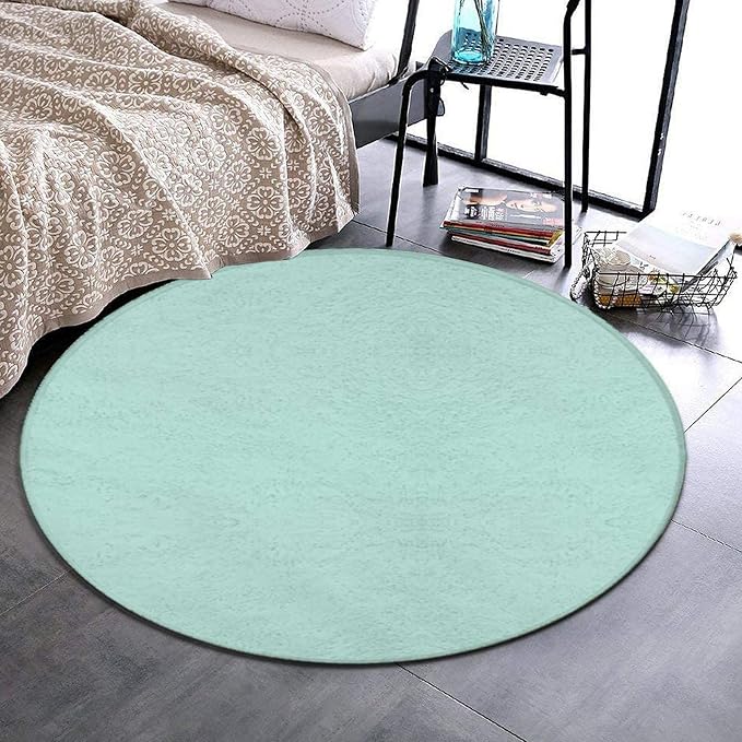 Room Sofa Yoga Soft Round Carpet, Home Decor Non Slip Kitchen Office Circle Rug - Image 2