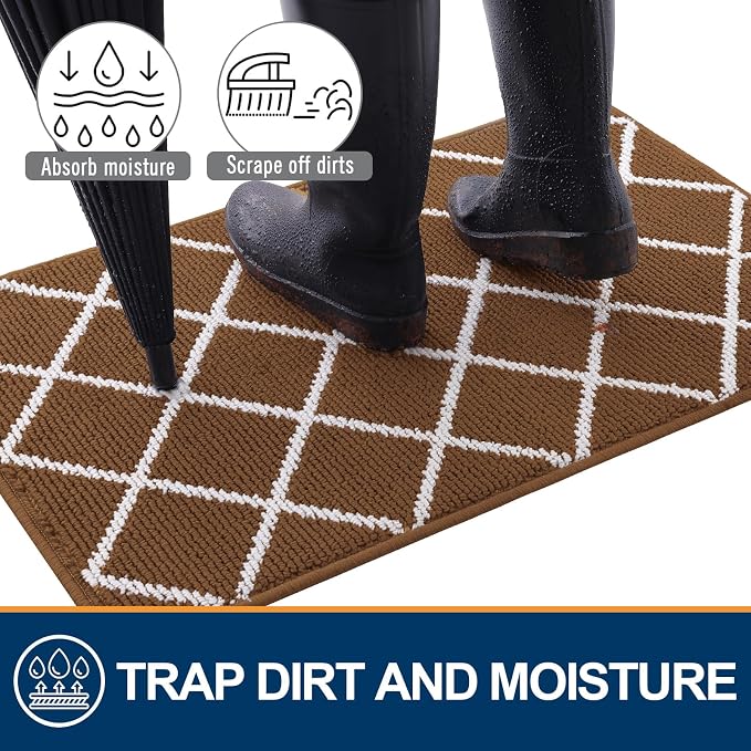 Finchitty Indoor Door Mat, Dirt Resistant and Absorbent, Low-Profile, Washable - Image 2