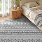 cotiled 8x8 Round Area Rugs Living Room Rug: Washable Boho Rugs - Image 2