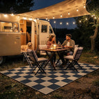 Lahome Checkered Easy Jute Area Rug, 5x7 Outdoor Patio Rug Washable Carpet - Image 2