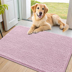 Smiry Dog Door Mat for Muddy Paws 36x24, Absorbent Dirt Trapper, Non-Slip by Smiry