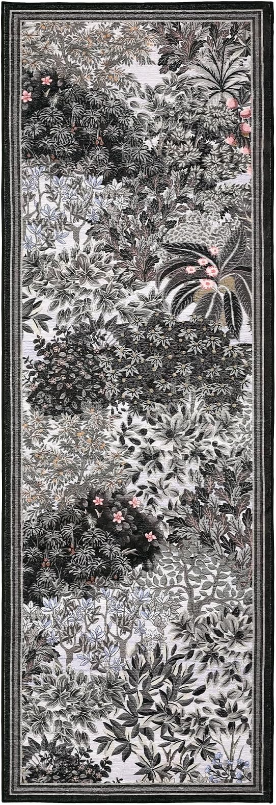 GarveeHome Forest Runner Rug, Botanical Low Pile Non Slip Stain Resistance - Image 4