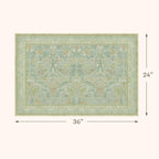 Boho Sage Green Bathroom Rugs, 2x3 Soft Washable Non Slip Small Area Rug - Image 2