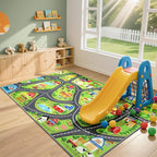 Farmyard Adventure Play Rugs, Educational and Fun Farm Car Rug Play Mat - Image 4