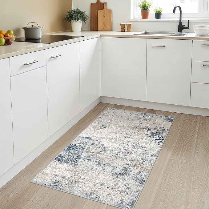 DMOYEST Washable Area Rug: 3x5 ft Abstract Small Rugs - Image 2