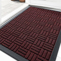 OLANLY Front Door Mat Outside Entrance 33x21, Heavy Duty Sturdy Natural Rubber by OLANLY