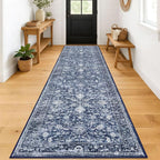 KILOCOCO Runner for Hallway 3x12 Runner Rug Printed Vintage Floral Washable Rug by Kilococo