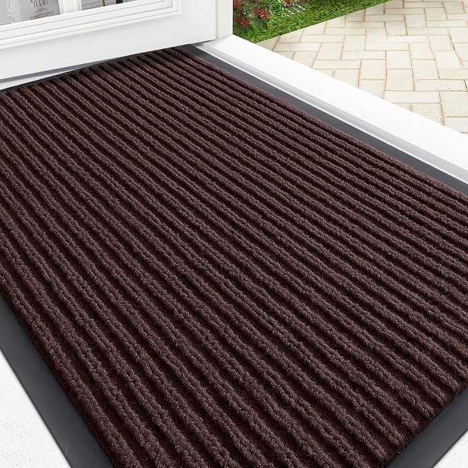 OLANLY Front Door Mat Indoor Outdoor Entrance, Waterproof Heavy Duty Doormat by OLANLY