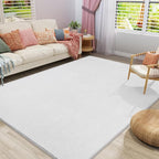 Amearea Modern Area Rugs for Bedroom Living Room, 4x6 Feet White Thickened by AmeareaDirect