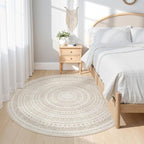 cotiled 6x6 Round Area Rugs Living Room Rug: Washable Boho Rugs - Image 2